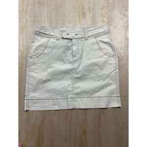 Horny Toad Women’s Size 4 Skirt Mini Beige Tan Pockets Trendy Hiking Small EUC